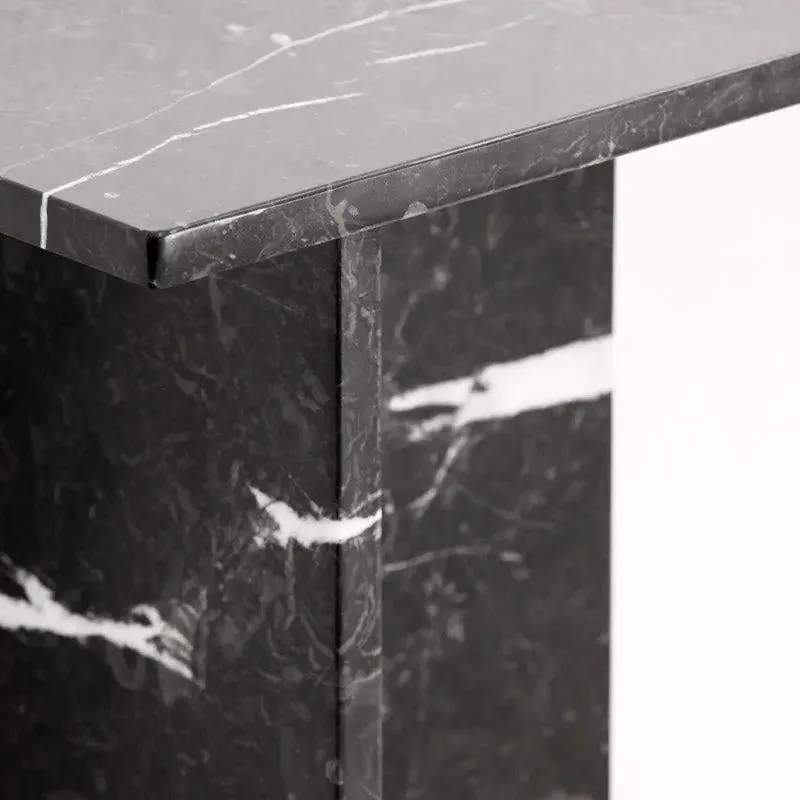 Console japandi Björk en marbre noir, vue 4