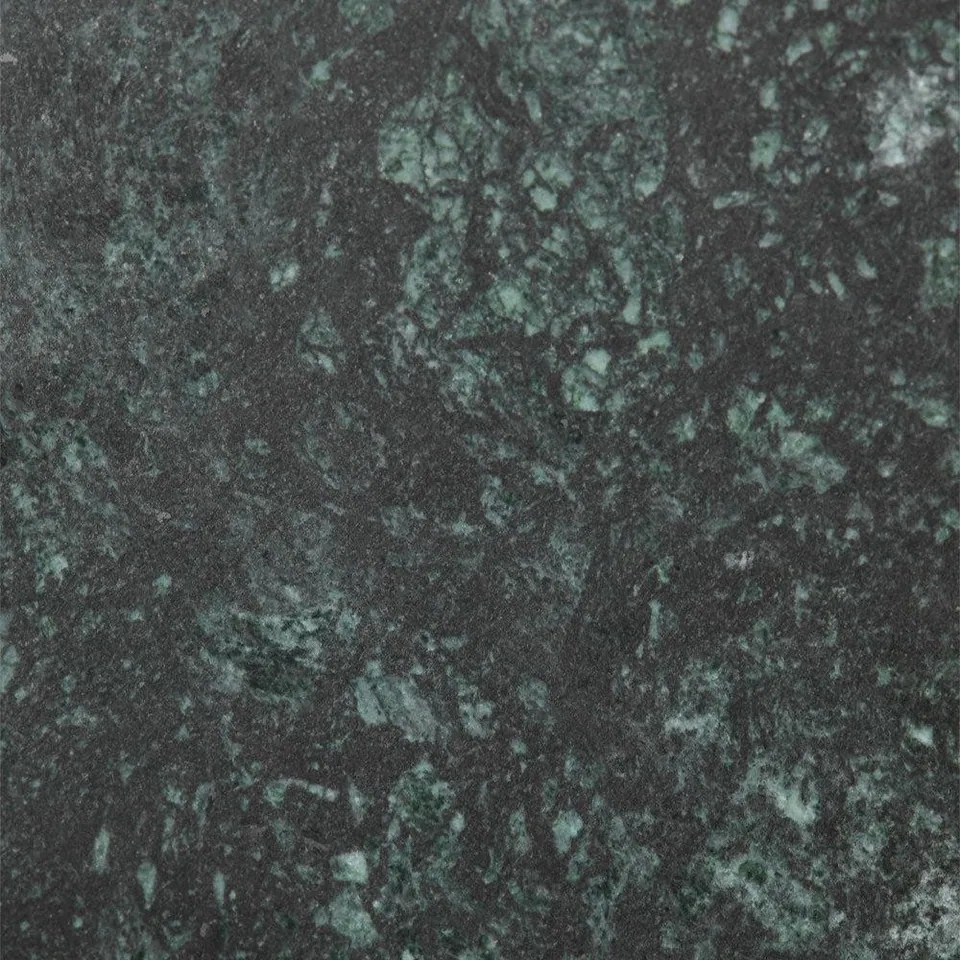 Table de chevet japandi ronde Niwa en marbre vert Guatemala, vue 7