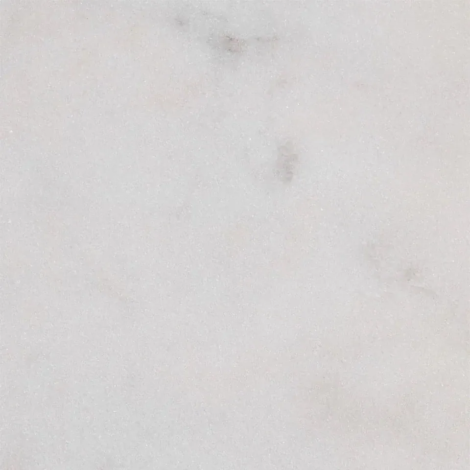 Table de chevet japandi ronde Tsuki en marbre blanc, vue 8